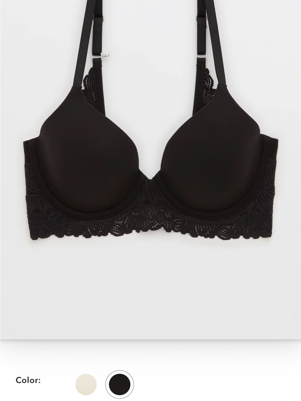 Aerie Blakely black t-shirt bra 34A